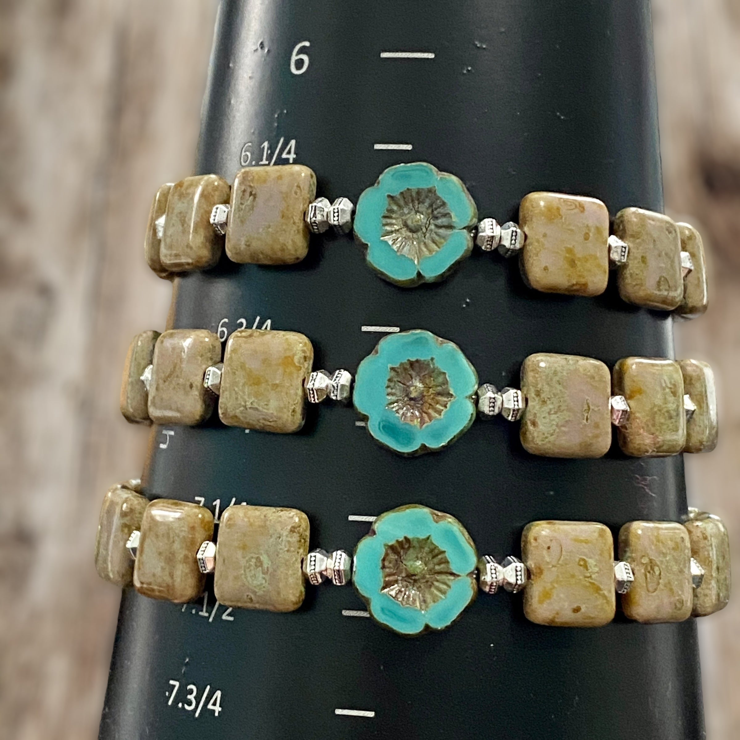 Online exclusive - Czech glass beaded bracelets