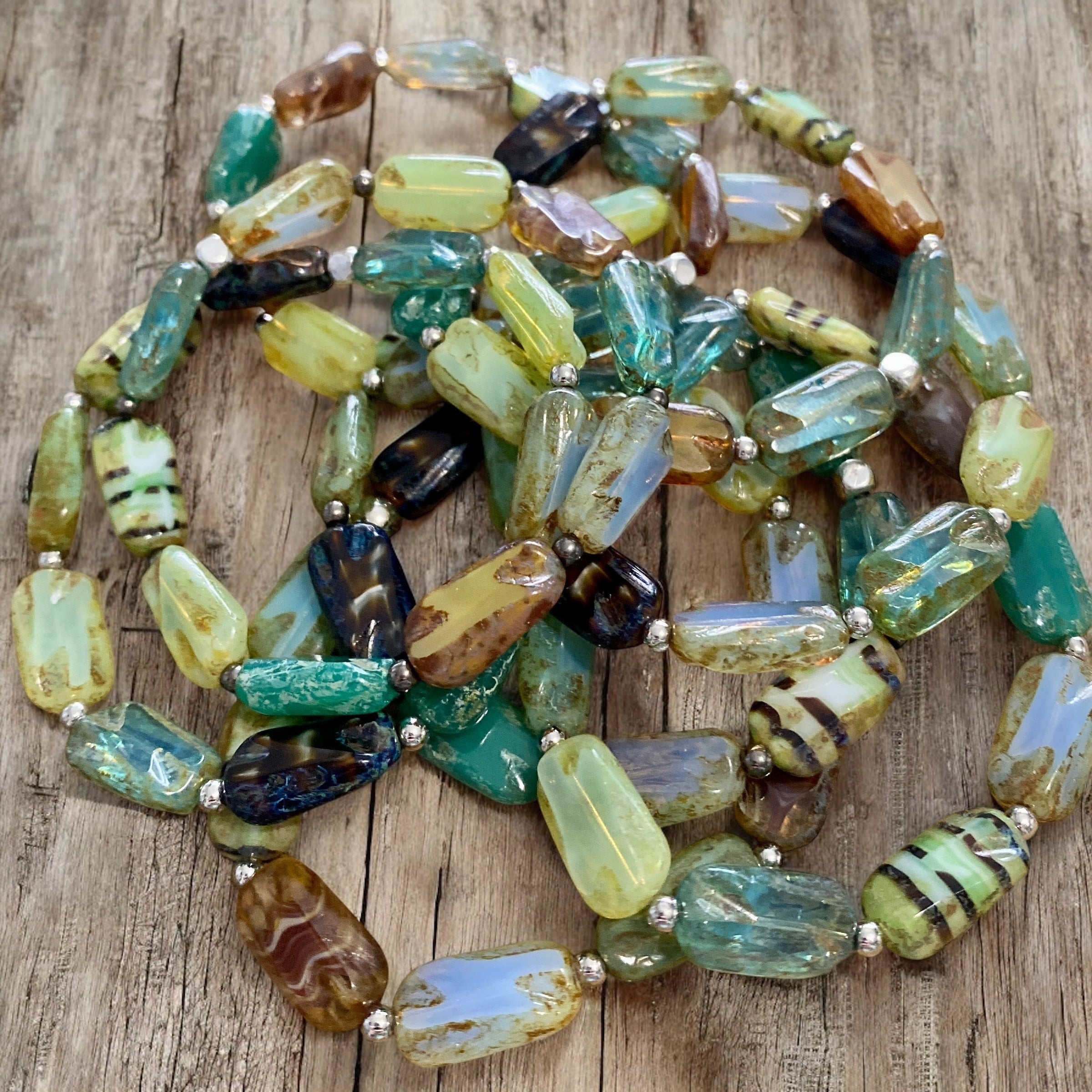 Online exclusive - Czech glass beaded bracelets