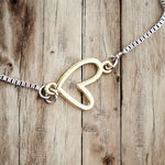 Open Heart Adjustable Bracelet & Earrings Set