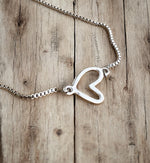 Open Heart Adjustable Bracelet & Earrings Set