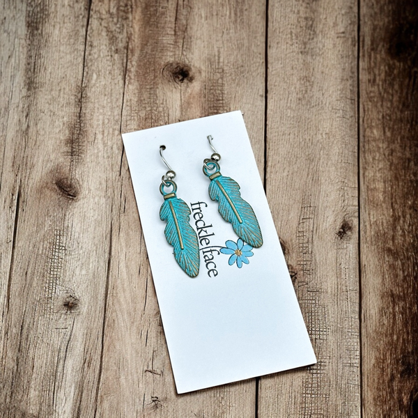 Patina Feather Earrings