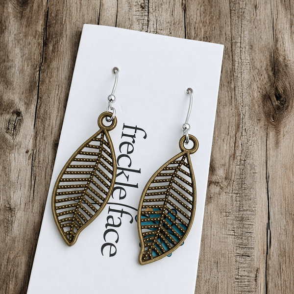 Filigree Leaf Earrings – Lightweight Nature-Inspired Dangles
