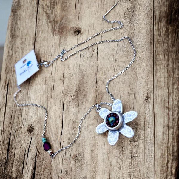 OOAK Mosaic Adjustable Necklace - M3618