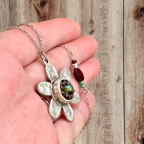 OOAK Mosaic Adjustable Necklace - M3618