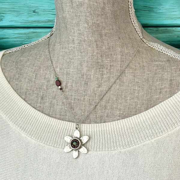 OOAK Mosaic Adjustable Necklace - M3618