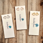 Open Heart Stud Earrings