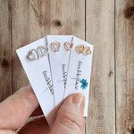 Open Heart Stud Earrings