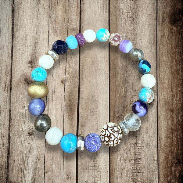 Boho Soul Stretch Bracelet – Colorful Gemstone Beaded Bracelet