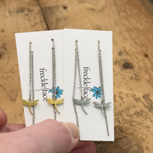 Pull Through Chain Earrings - various designs