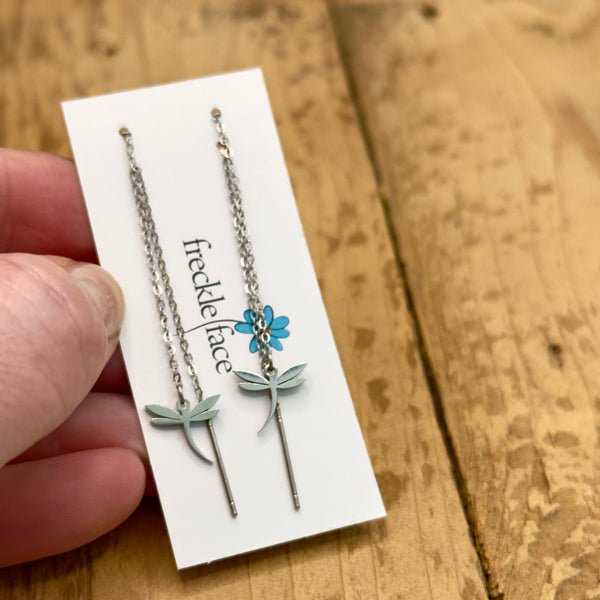 Pull Through Chain Earrings - various designs