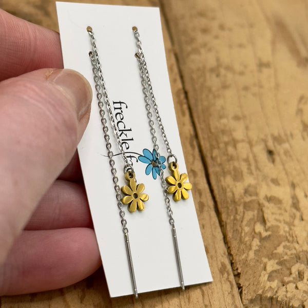 Pull Through Chain Earrings - various designs