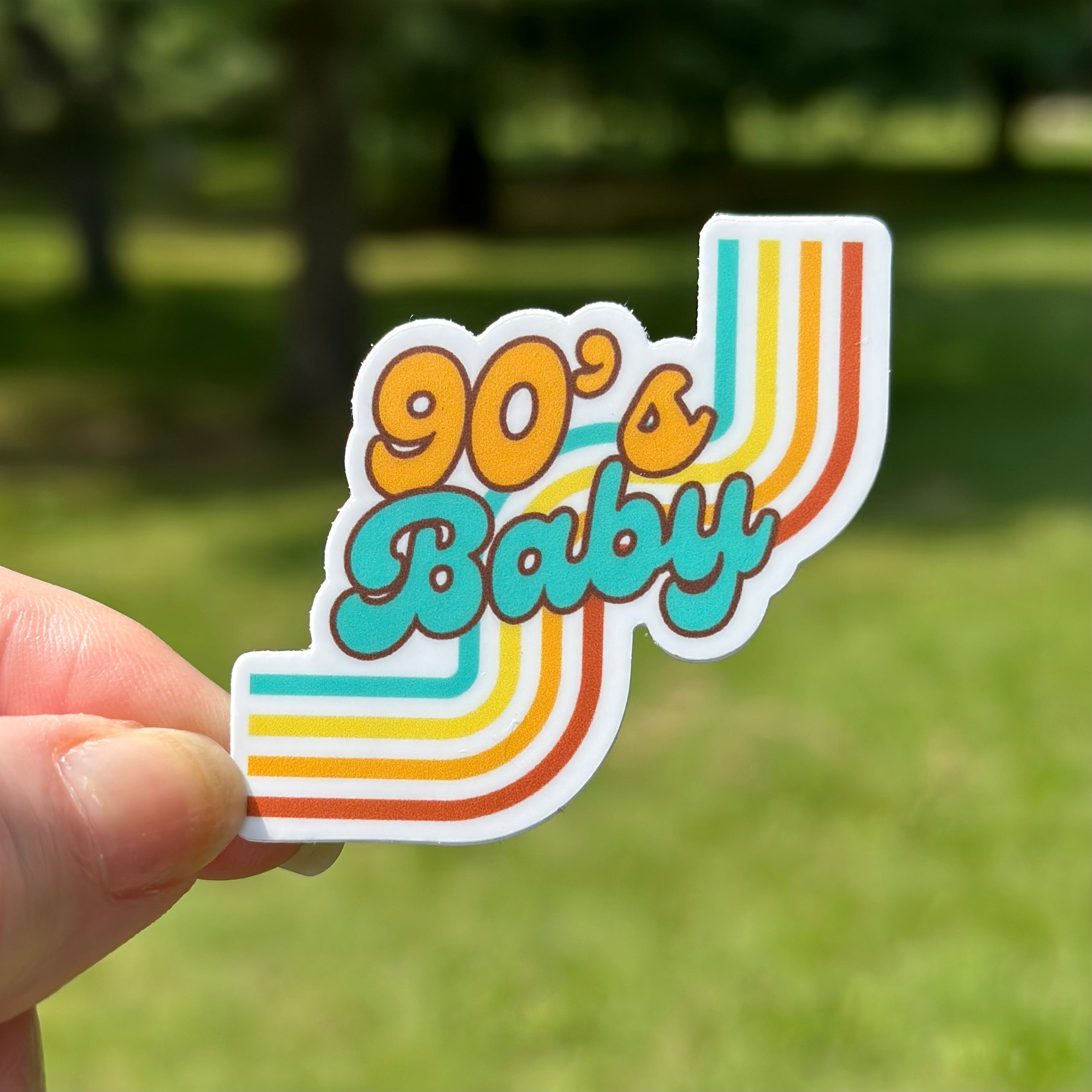 Groovy Vinyl Stickers - 90's Baby