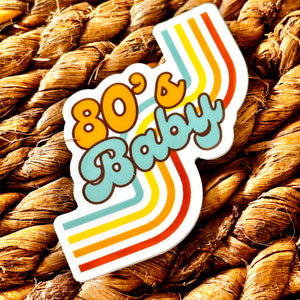 Groovy Vinyl Stickers - 80's Baby