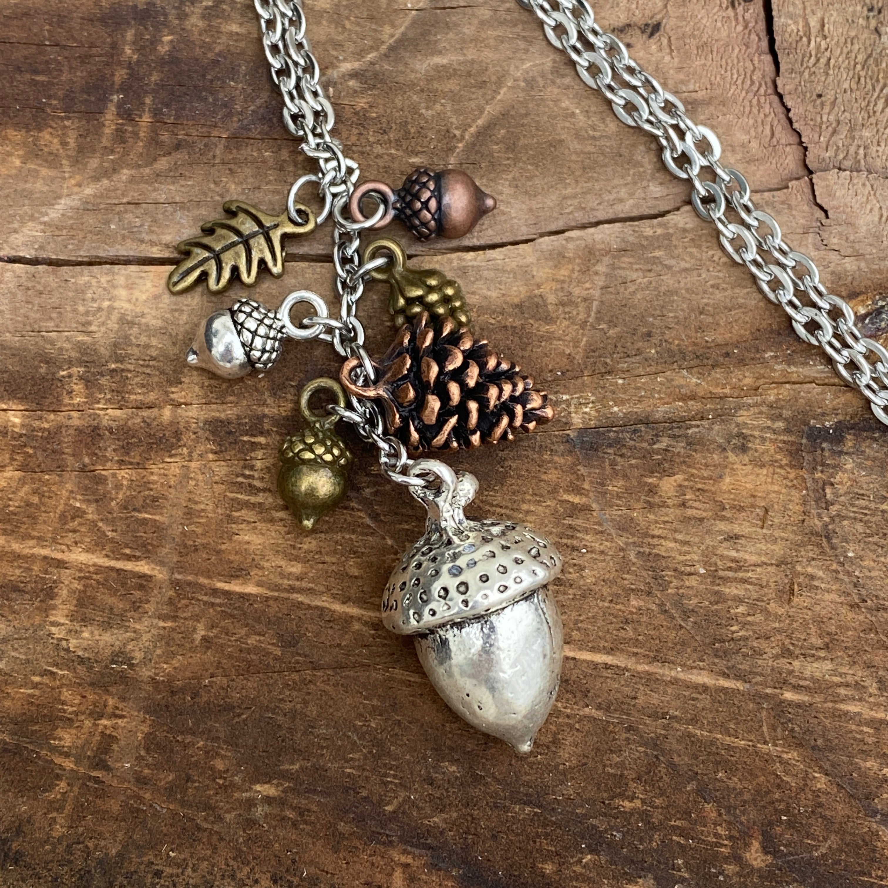 Acorn Necklace & Earrings Gift Set