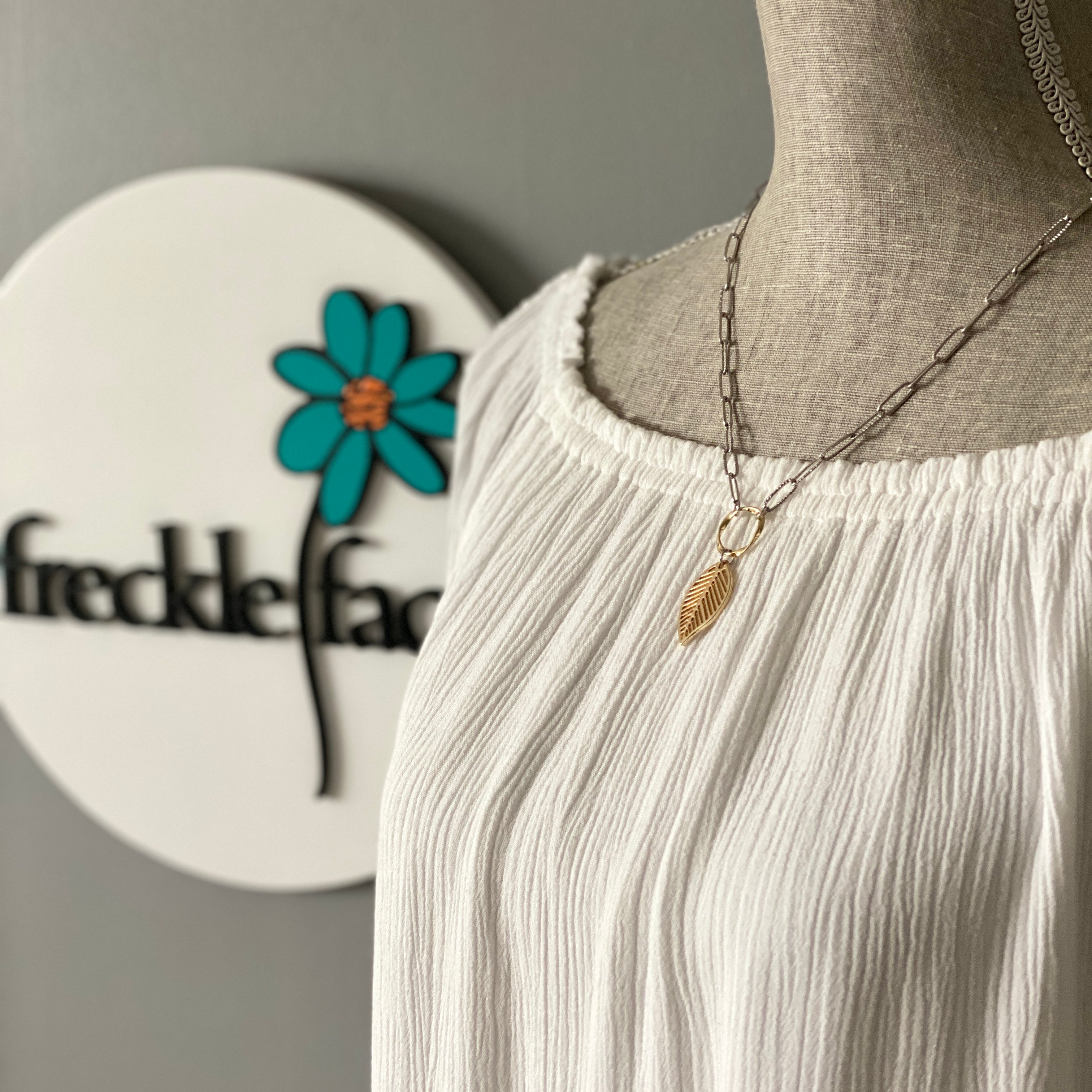 Paperclip Leaf Necklace