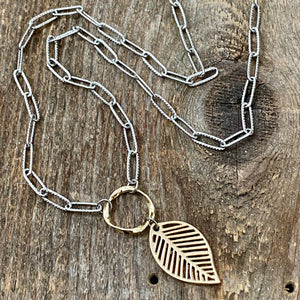 Paperclip Leaf Necklace