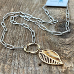 Paperclip Leaf Necklace