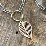 Paperclip Leaf Necklace