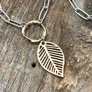 Paperclip Leaf Necklace