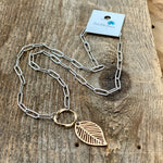 Paperclip Leaf Necklace