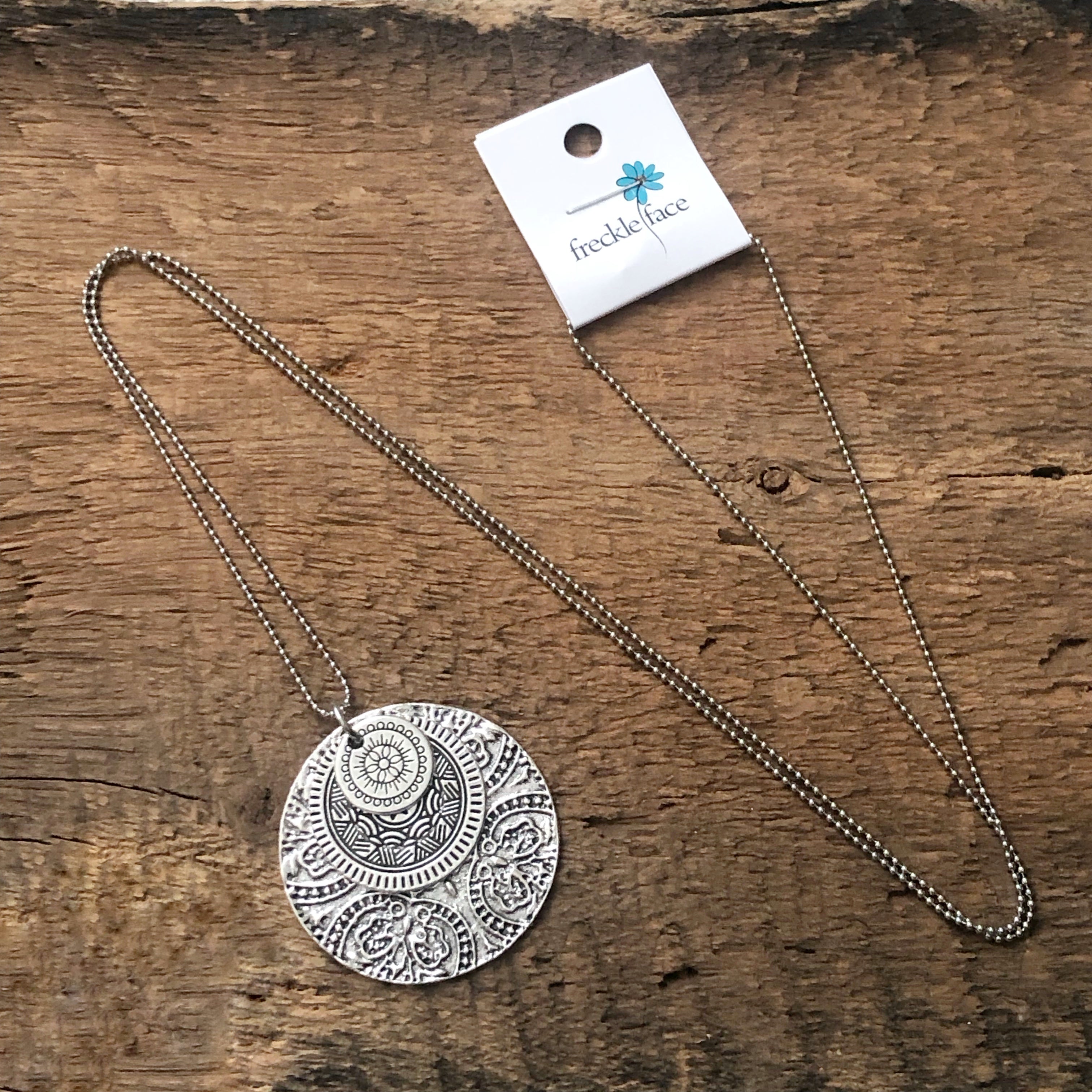 Triple Medallion Pendant Necklace
