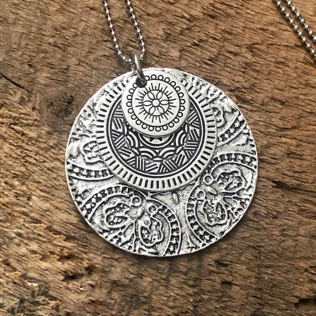 Triple Medallion Pendant Necklace