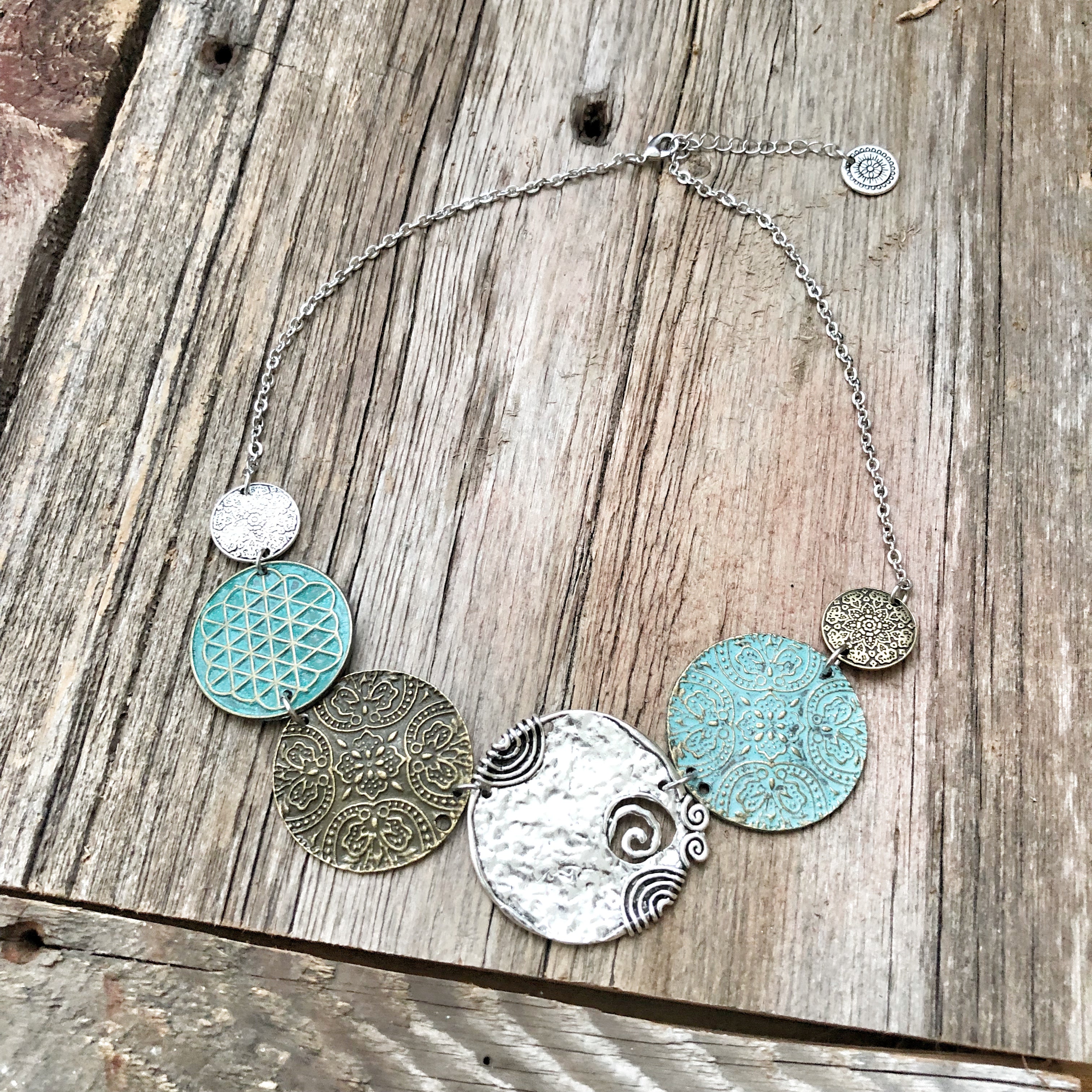 Bold Medallion Bib Necklace