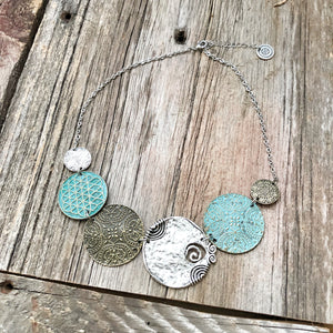 Bold Medallion Bib Necklace