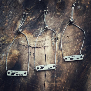 Mama Bear adjustable Bar Bracelets