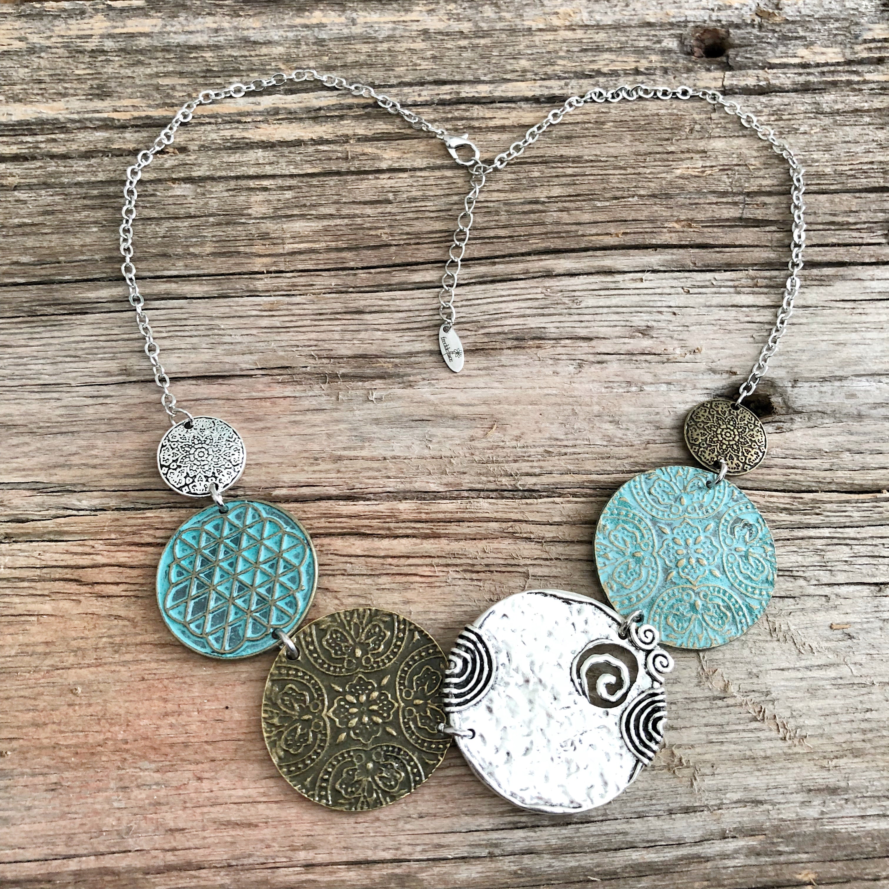 Bold Medallion Bib Necklace