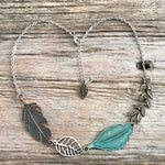 Patina Leaf Bib Necklace