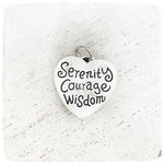 Serenity Courage Wisdom Heart - Charm