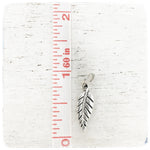 Small Feather Leaf - Charm