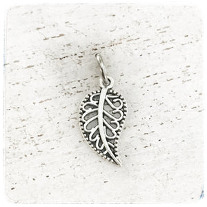 Small Fancy Leaf - Charm