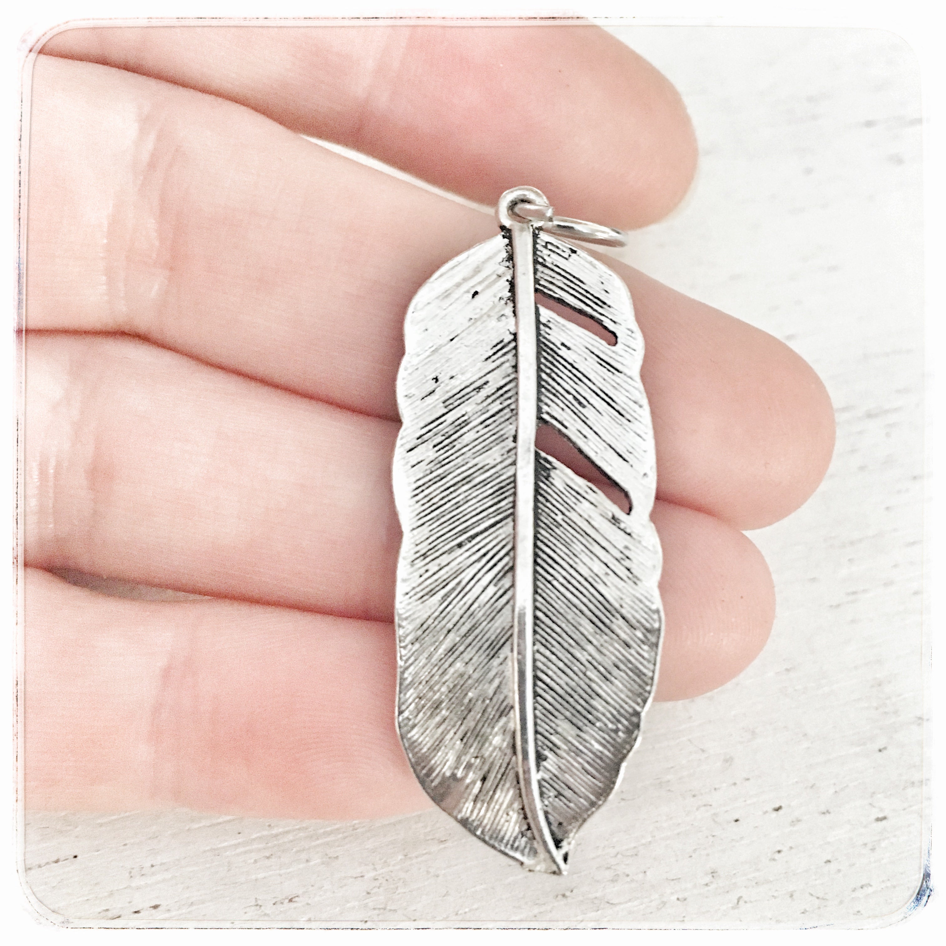 Large Feather - Charm