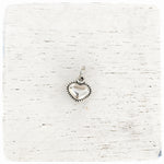 Small Beveled Heart with border - Charm