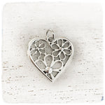 Heart with Flowers - Charm