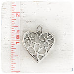 Heart with Flowers - Charm