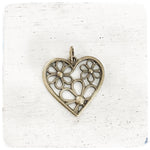 Heart with Flowers - Charm