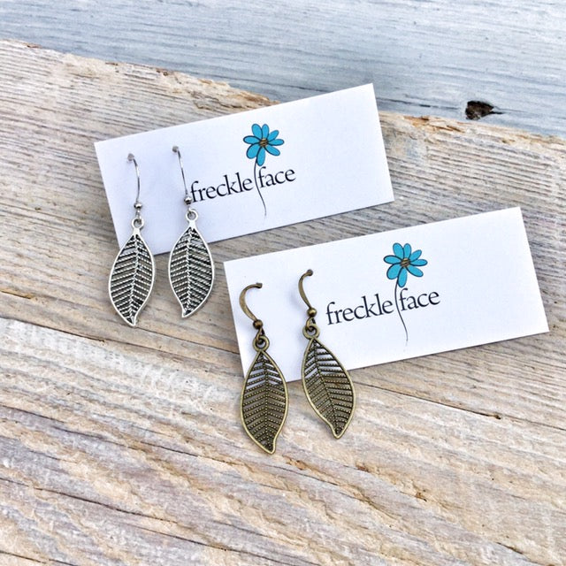Filigree Leaf Earrings