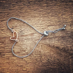 Adjustable Bracelet - Open Heart