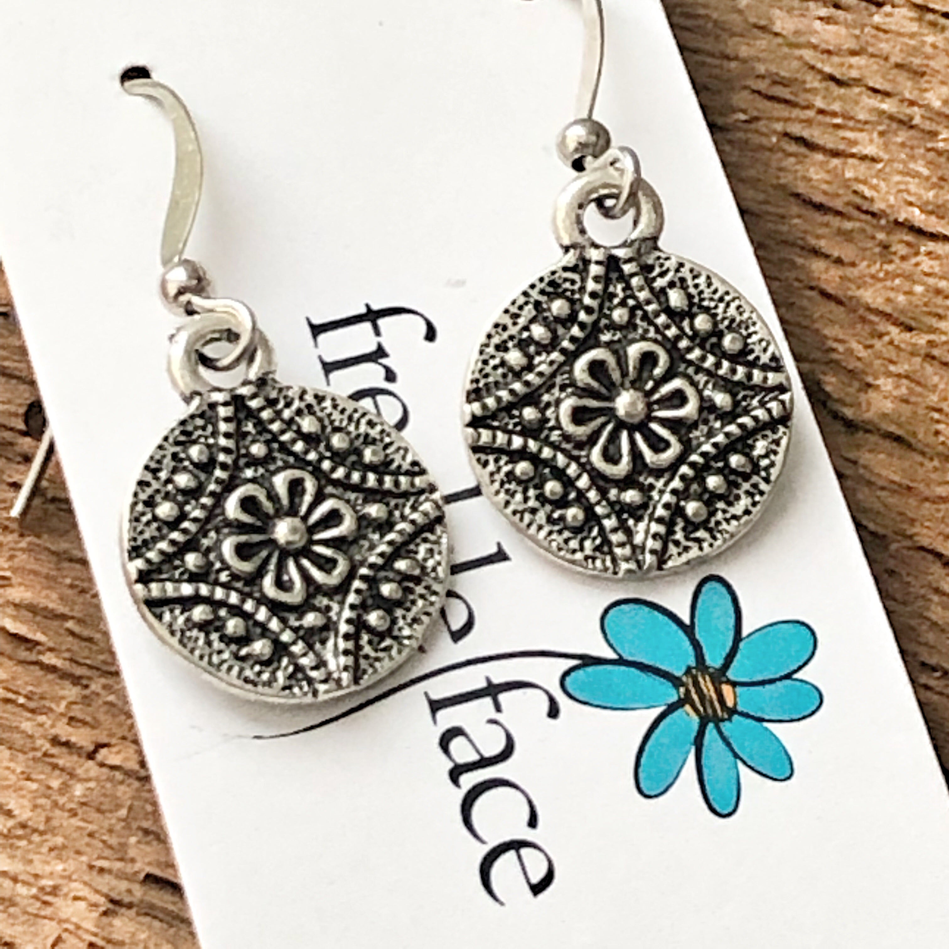 Flower Medallion Earrings