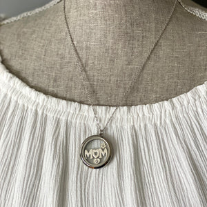 Glass Locket Mom Necklace