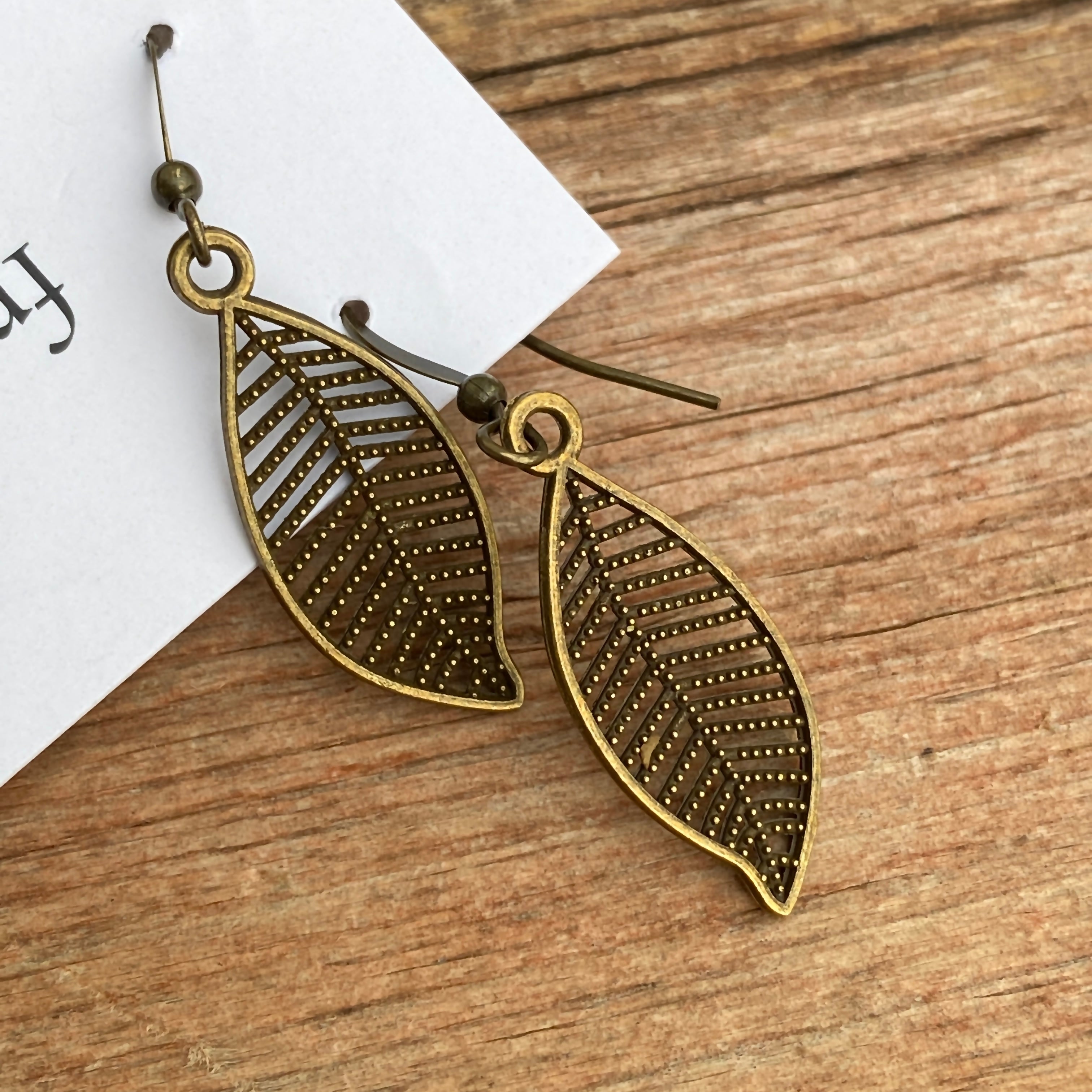 Filigree Leaf Earrings