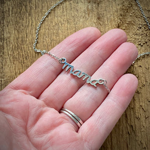 Stainless Steel Mama Necklace
