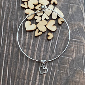 Simple charm bangle
