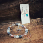 Rose gold Bracelet/Earrings Gift Set