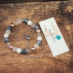 Rose gold Bracelet/Earrings Gift Set