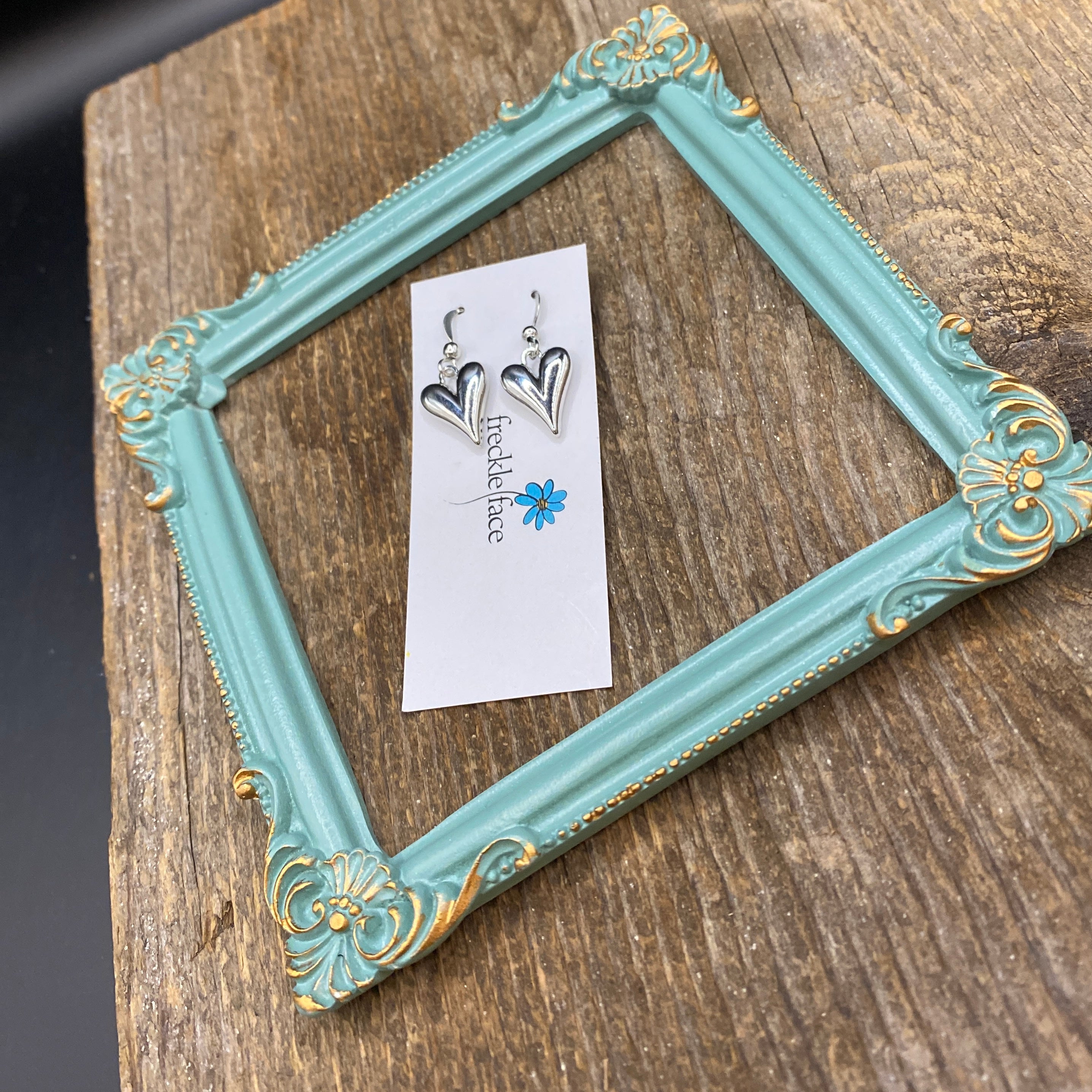 3D Heart Earrings