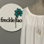 Simple Double Heart Long Necklace